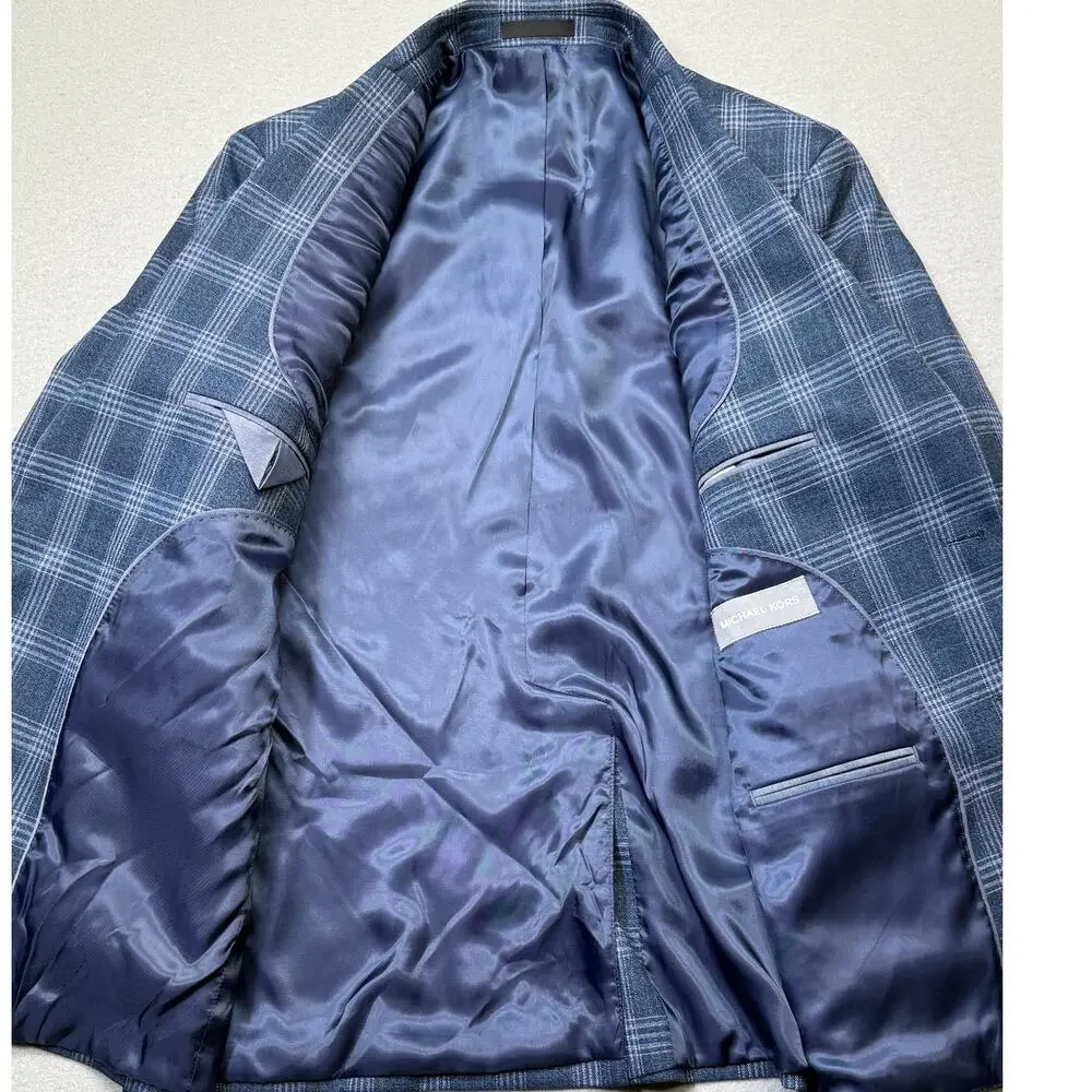 Michael Kors Men's Classic-Fit Sport Coat, Dark Blue 40S $295